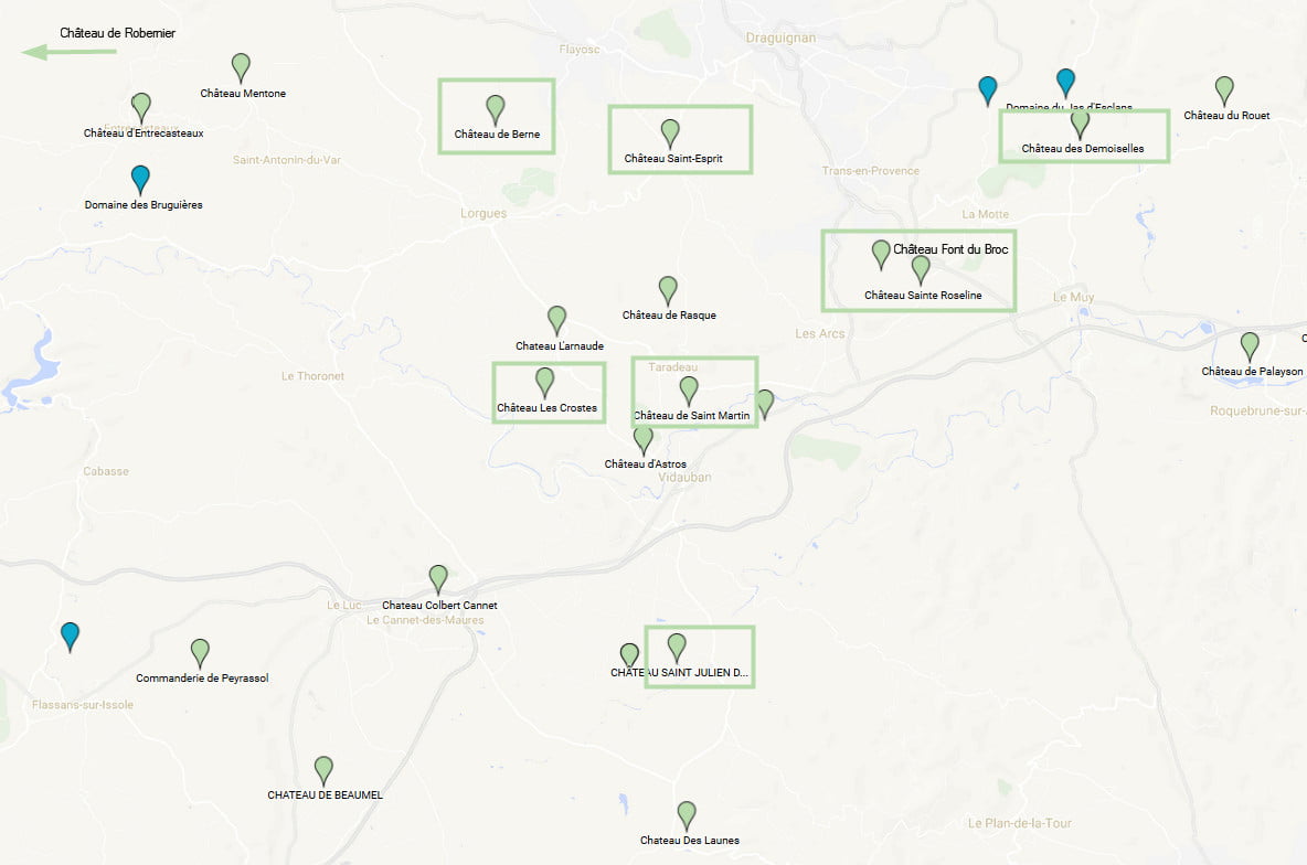 Wedding venues Provence Var Chateau Robernier Font du Broc Sainte Roseline