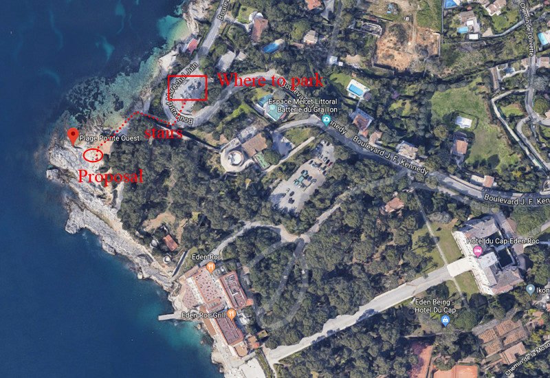 french Riviera seaside proposal Antibes