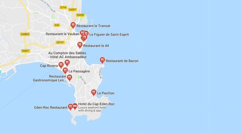 gastronomic restaurants near antibes French Riviera