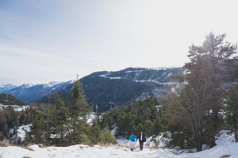 Wedding Day After Photo Session Mountains Auron Alpes 1055