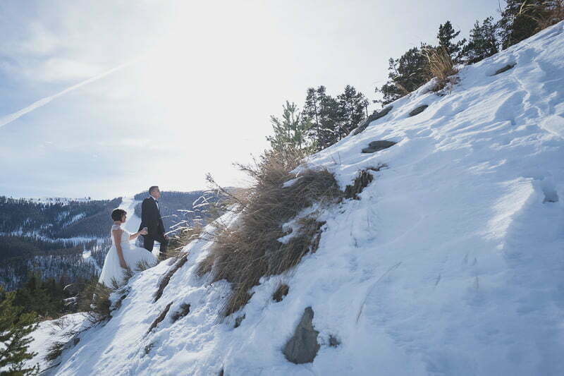 Wedding Day After Photo Session Mountains Auron Alpes 1103