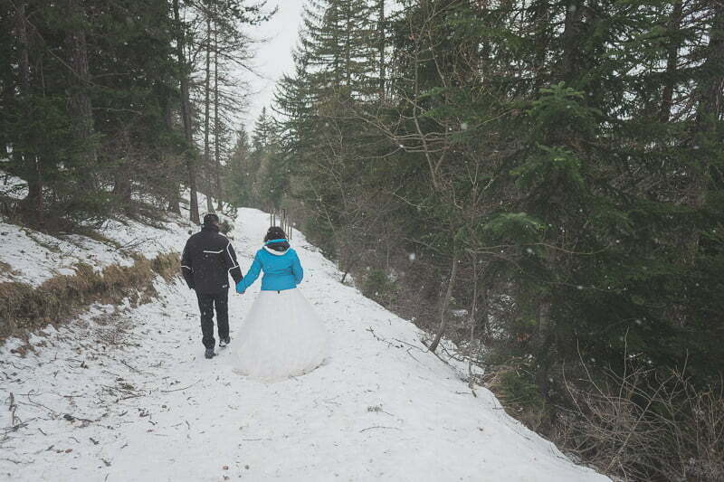Wedding Day After Photo Session Mountains Auron Alpes 1257