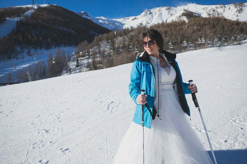 Wedding Day After Photo Session Mountains Auron Alpes 1330