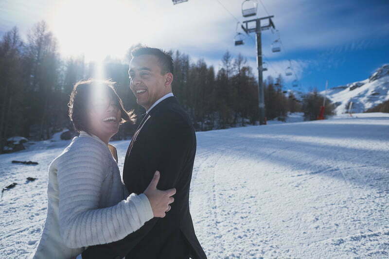 Wedding Day After Photo Session Mountains Auron Alpes 1519