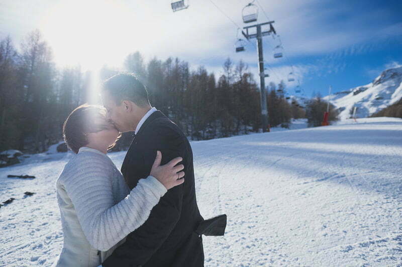 Wedding Day After Photo Session Mountains Auron Alpes 1528