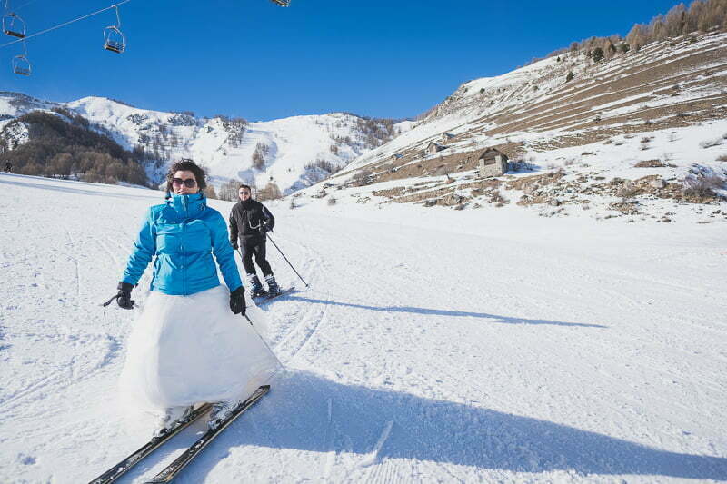 Wedding Day After Photo Session Mountains Auron Alpes 1608