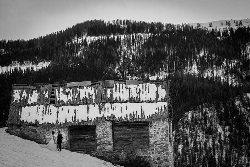 Wedding Day After Photo Session Mountains Auron Alpes 9326