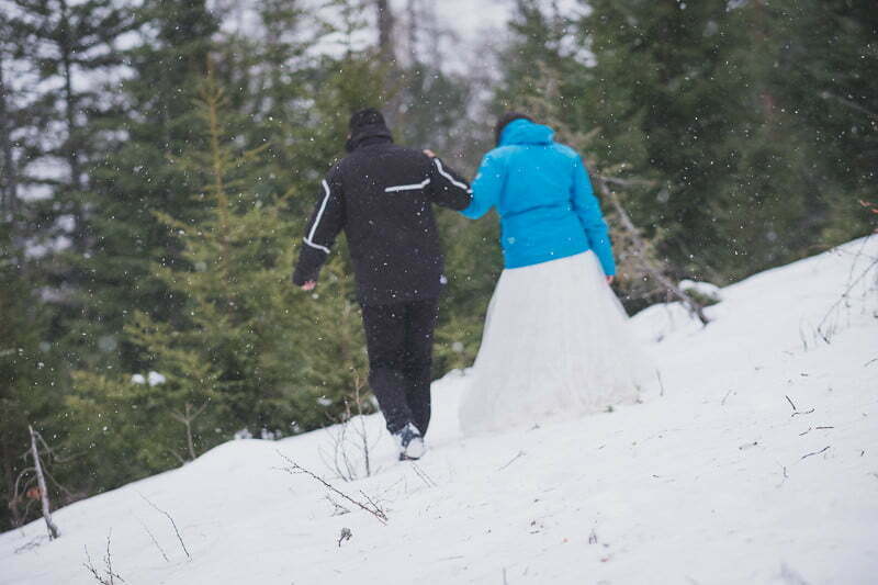 Wedding Day After Photo Session Mountains Auron Alpes 9346
