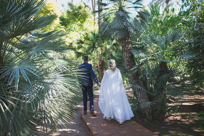 Jardin Majorelle Marrakech Post wedding couple photo session Morocco 26350