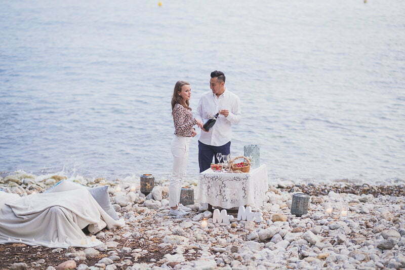 French Riviera Seaside wedding proposal 1169