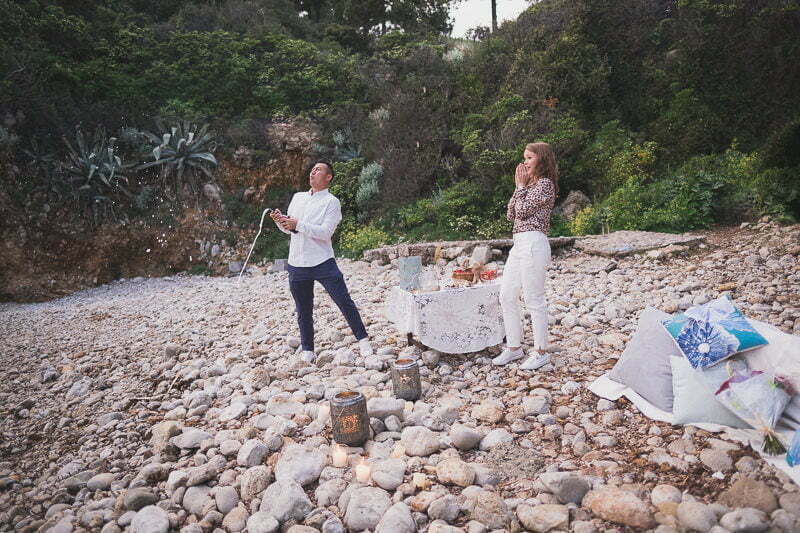 French Riviera Seaside wedding proposal 1174