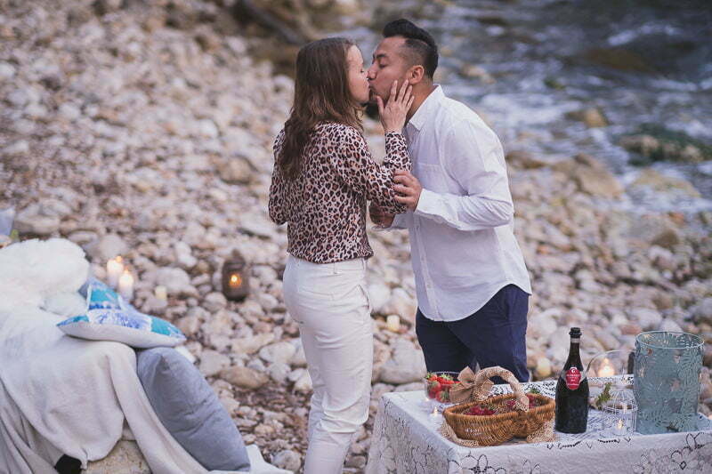 French Riviera Seaside wedding proposal 1197