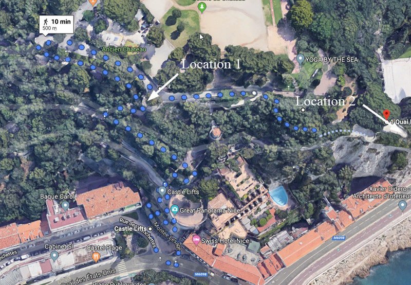 How to get to your location for your Nice castle hill proposal
