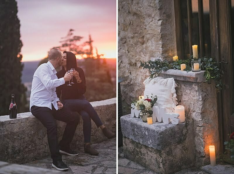 Saint-Paul de vence Winter surprise proposal with picnic
Proposal planner and photographer : WildRoses 