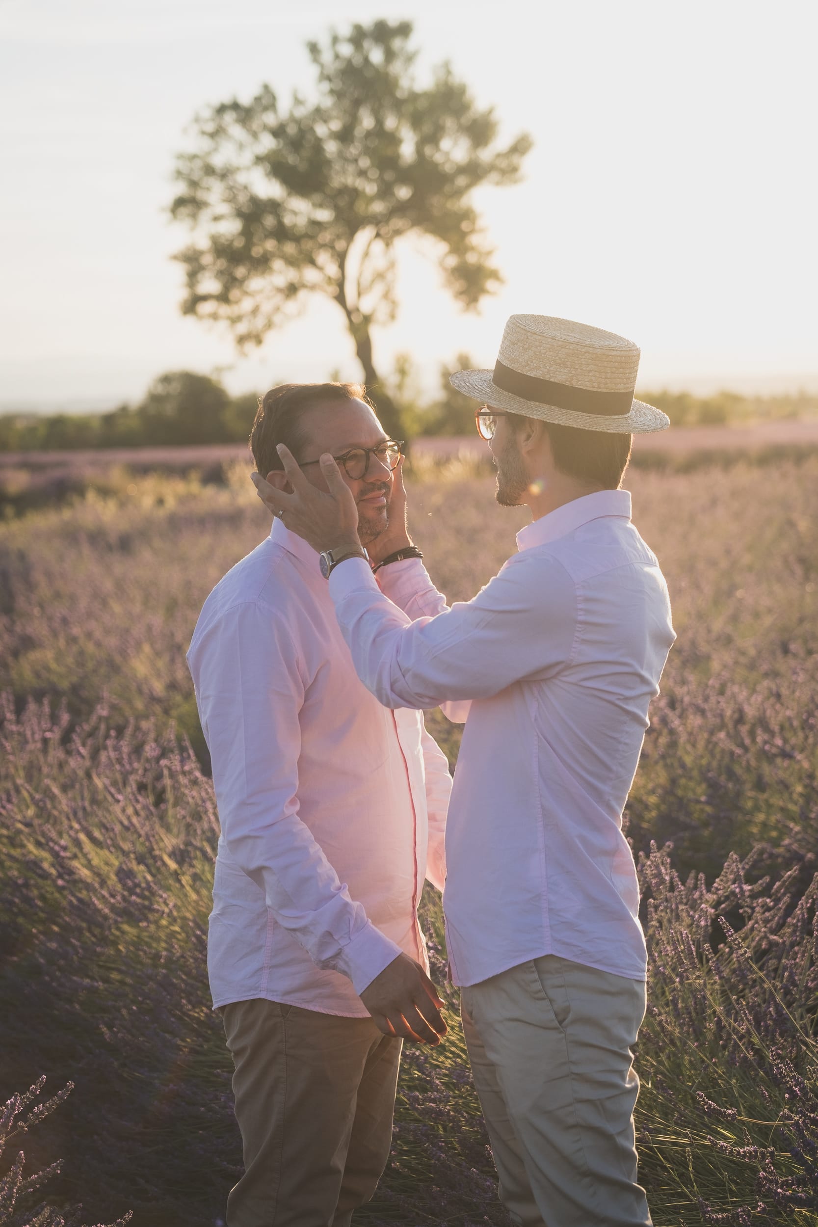 Same sex Lavender gay couple Valensole 1092