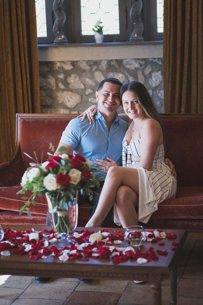 wedding proposal salon royal Chateau Eza 1017