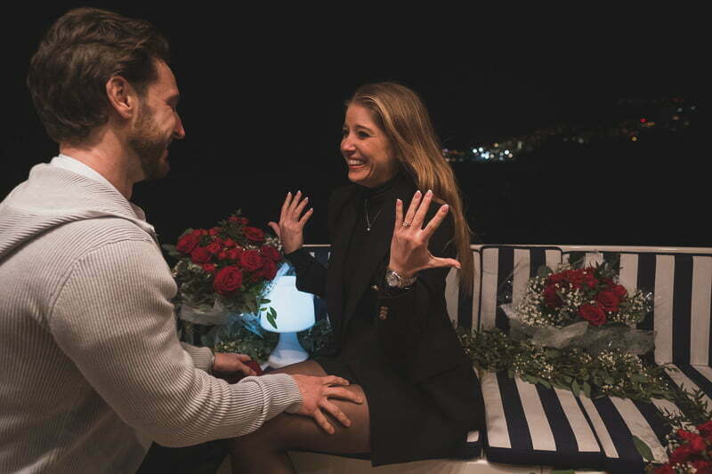 A Cinematic Winter Symphony: The 2.2.22 Yacht Proposal 15 Wedding Proposal Boat Yatch Monaco 2049