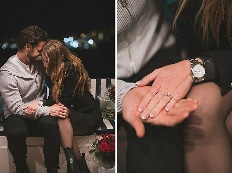 A Cinematic Winter Symphony: The 2.2.22 Yacht Proposal 19 Monaco Winter Night Yacht proposal