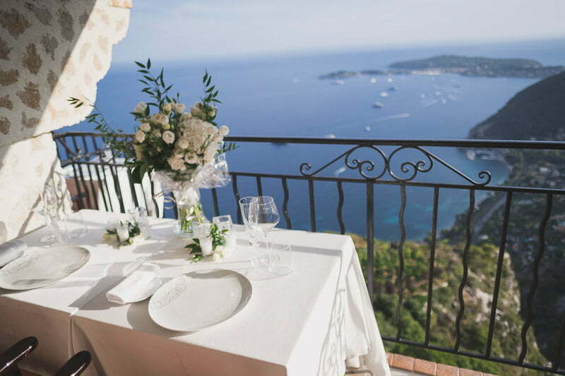 Eze Wedding proposal Chateau Eza Balcony 87946