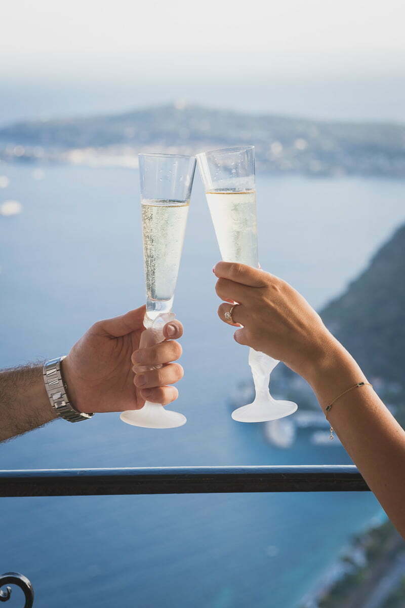 Eze Wedding proposal Chateau Eza Balcony 88146
