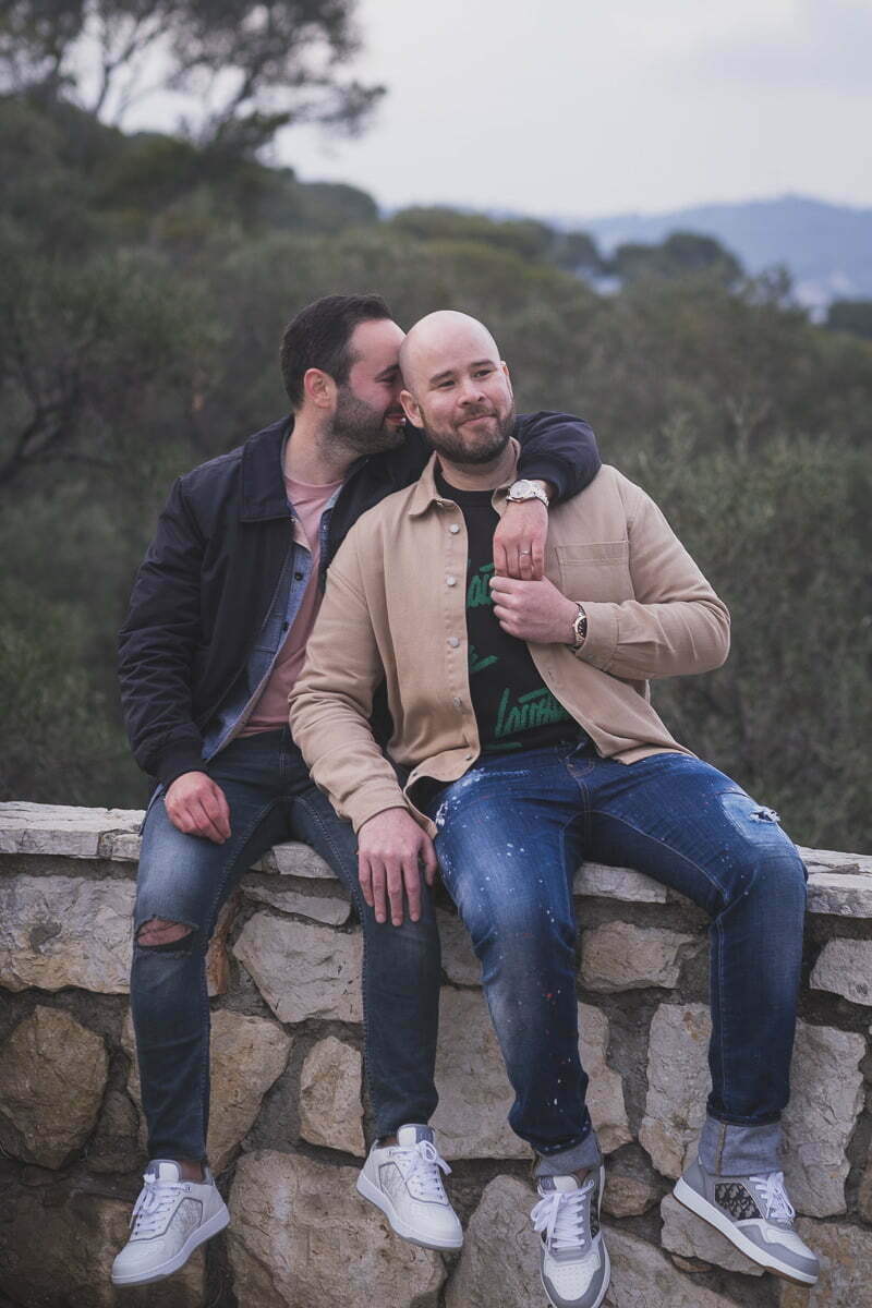 Same Sex LGBTQ wedding proposal French Riviera 2207