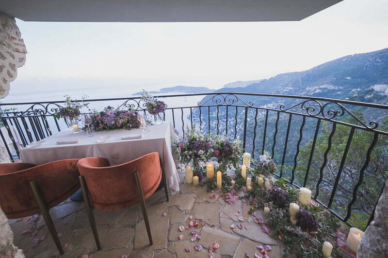 Chateau eza Proposal private balcony flower 1102