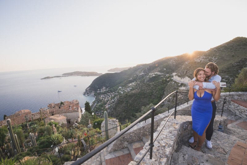 Eze Sunset Proposal 1 French Riviera Proposal Chateau Eza 1035
