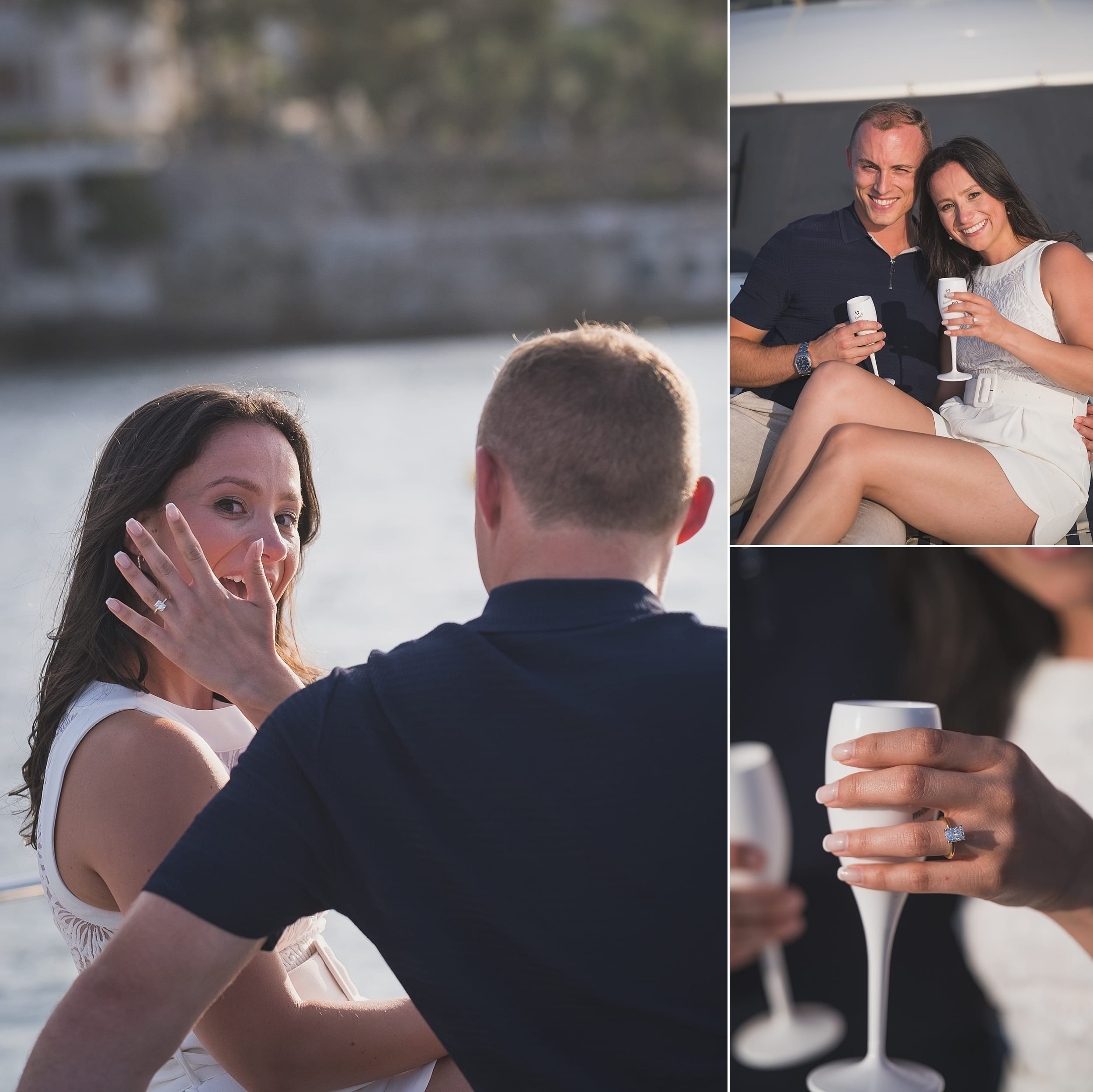 French Riviera Sunset Yacht Proposal 23 Luxurious French Riviera yacht proposal planned with flowers and champagne near Saint-Jean-Cap-Ferrat by photographer Wildroses