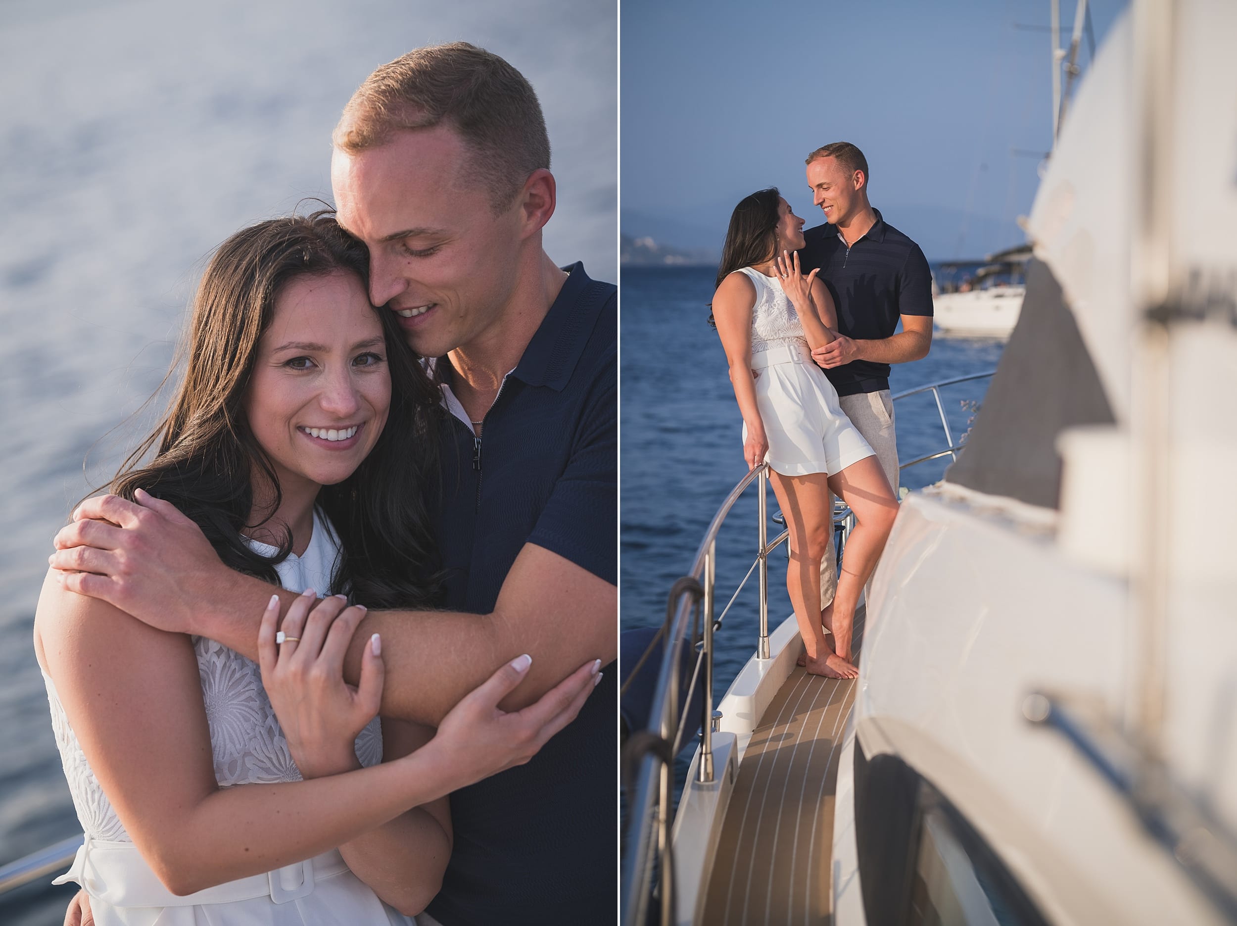 French Riviera Sunset Yacht Proposal 26 Luxurious French Riviera yacht proposal planned with flowers and champagne near Saint-Jean-Cap-Ferrat by photographer Wildroses