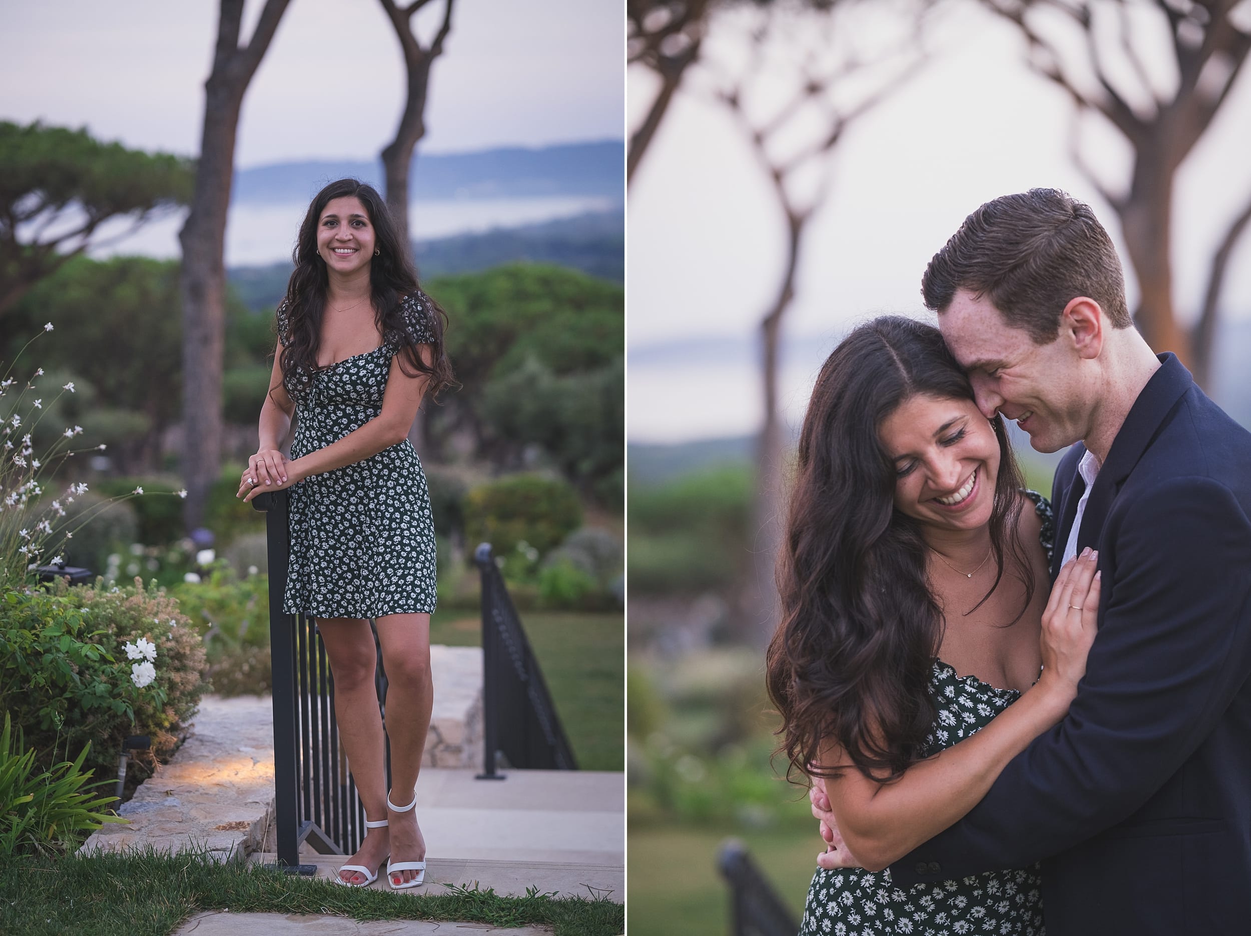 Château de la Messardière intimate Proposal in the garden