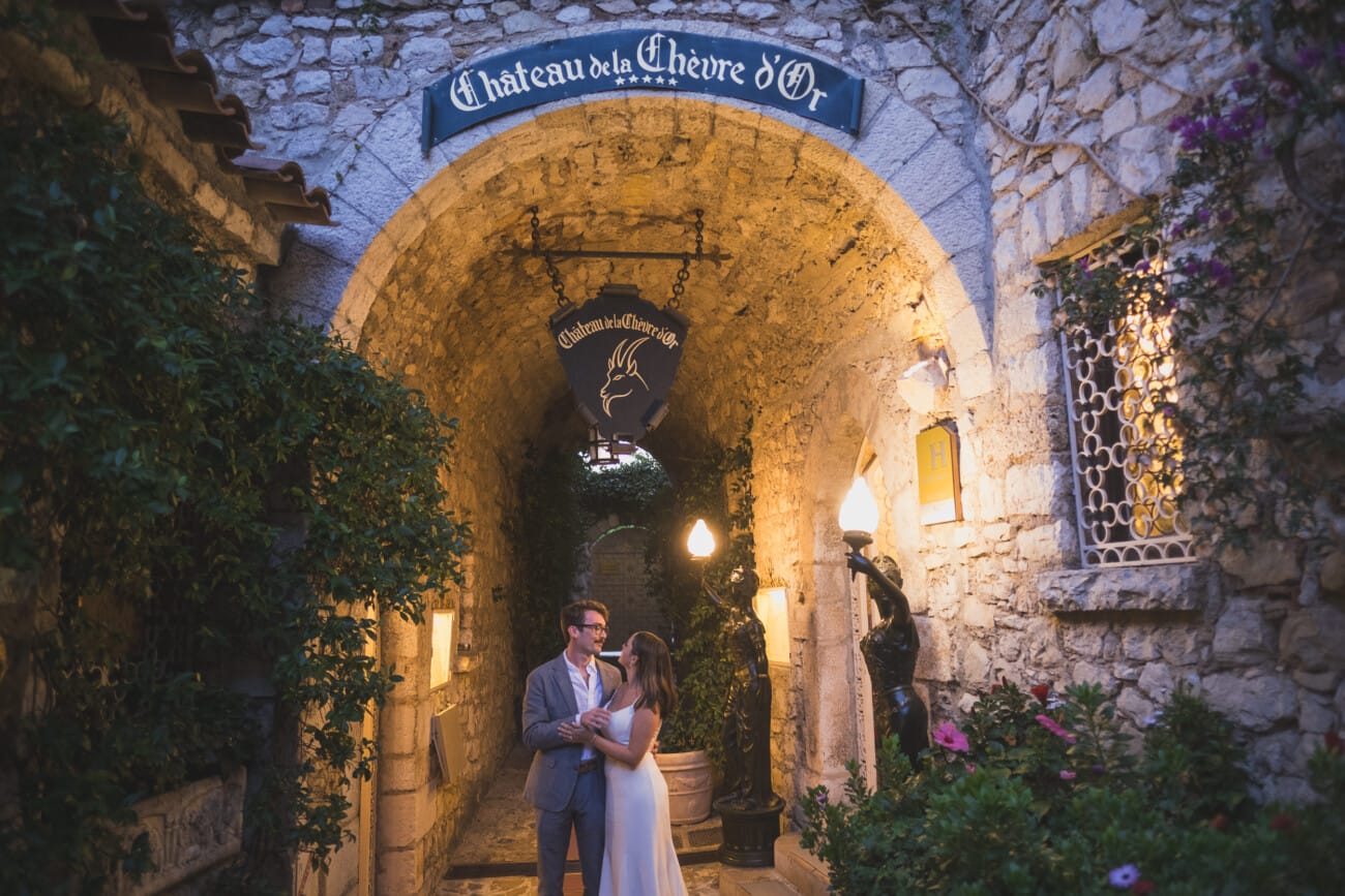 An Intimate French Riviera Elopement in Eze 27 Wedding dinner at Château de la Chèvre d’Or French Riviera