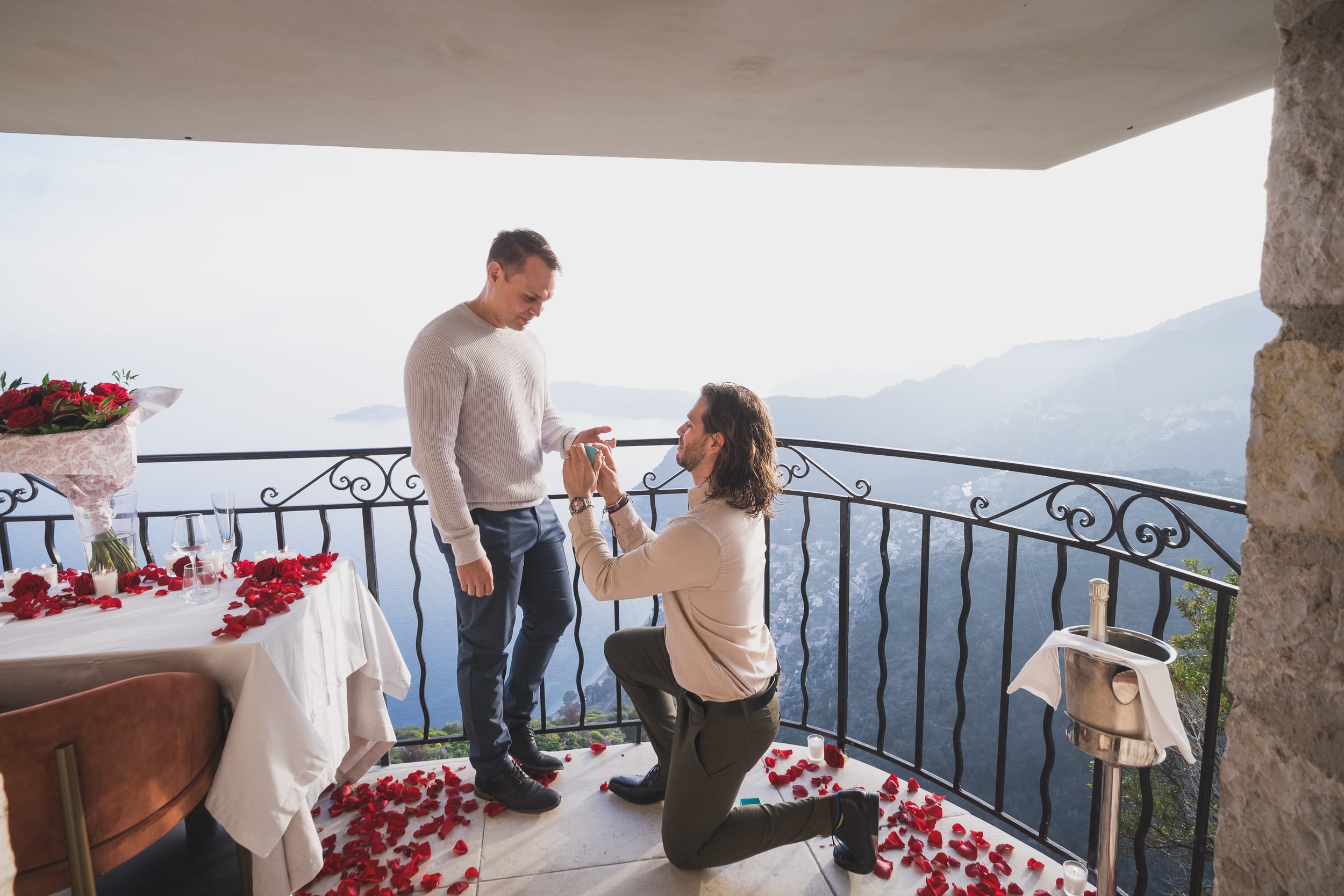 Chateau EZA stunning Proposal and Elopement location 18 French Riviera Gay Proposal Engagement 1012