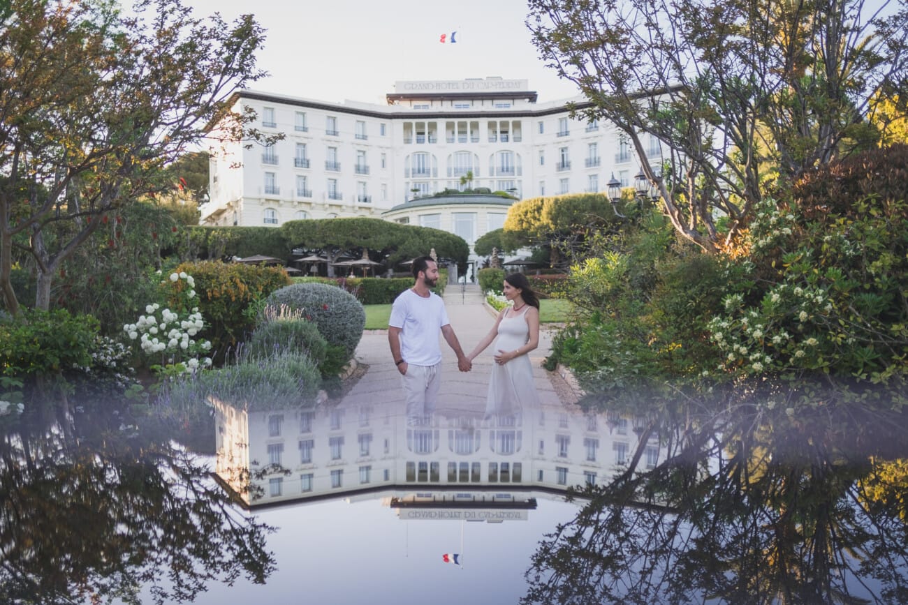 French Riviera Babymoon at Grand-Hotel du Cap-Ferrat Four Seasons, pictures in the garden and on the Seaside