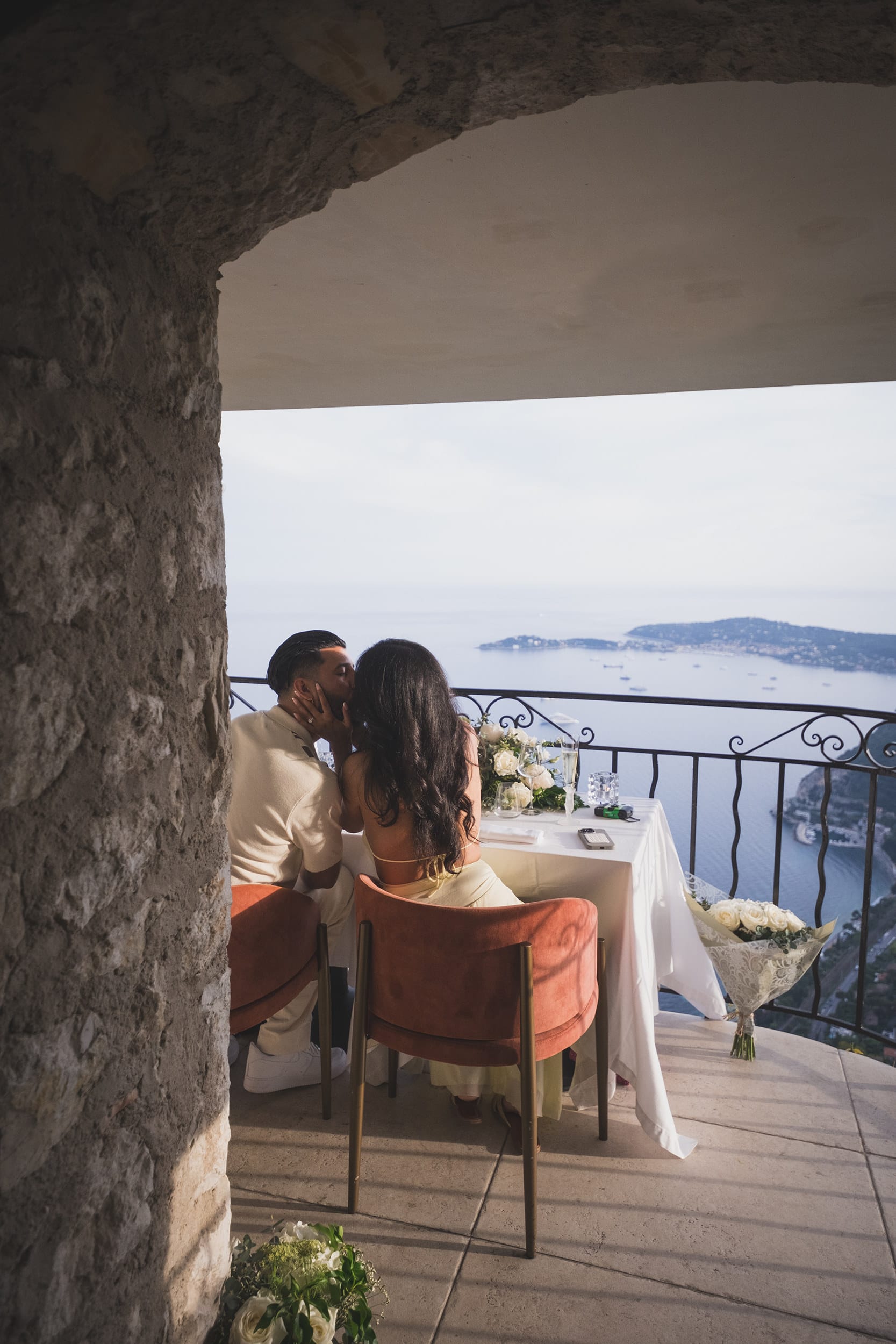 French Rivieria Indian couple proposal 2