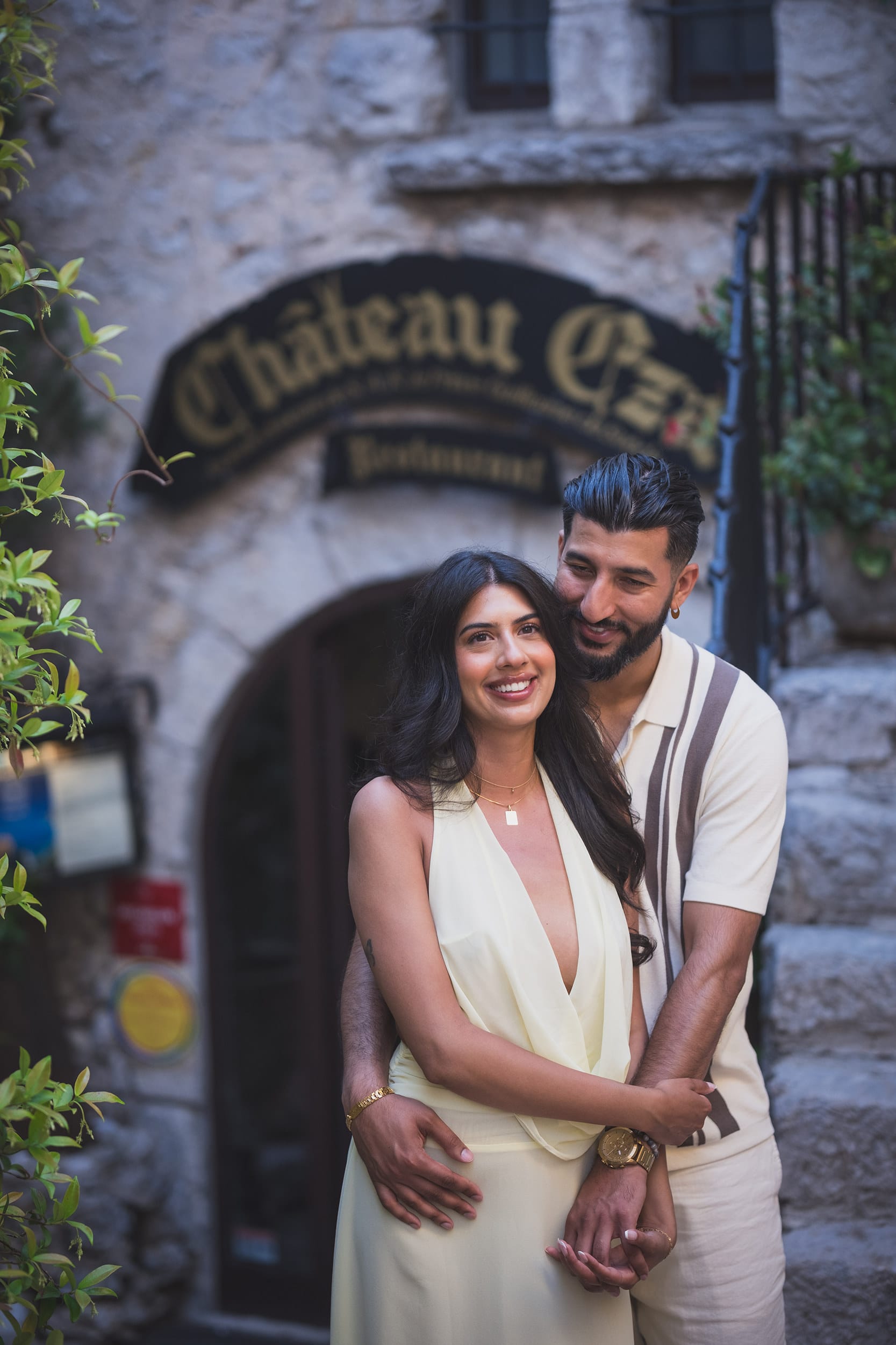 French Rivieria Indian couple proposal 21