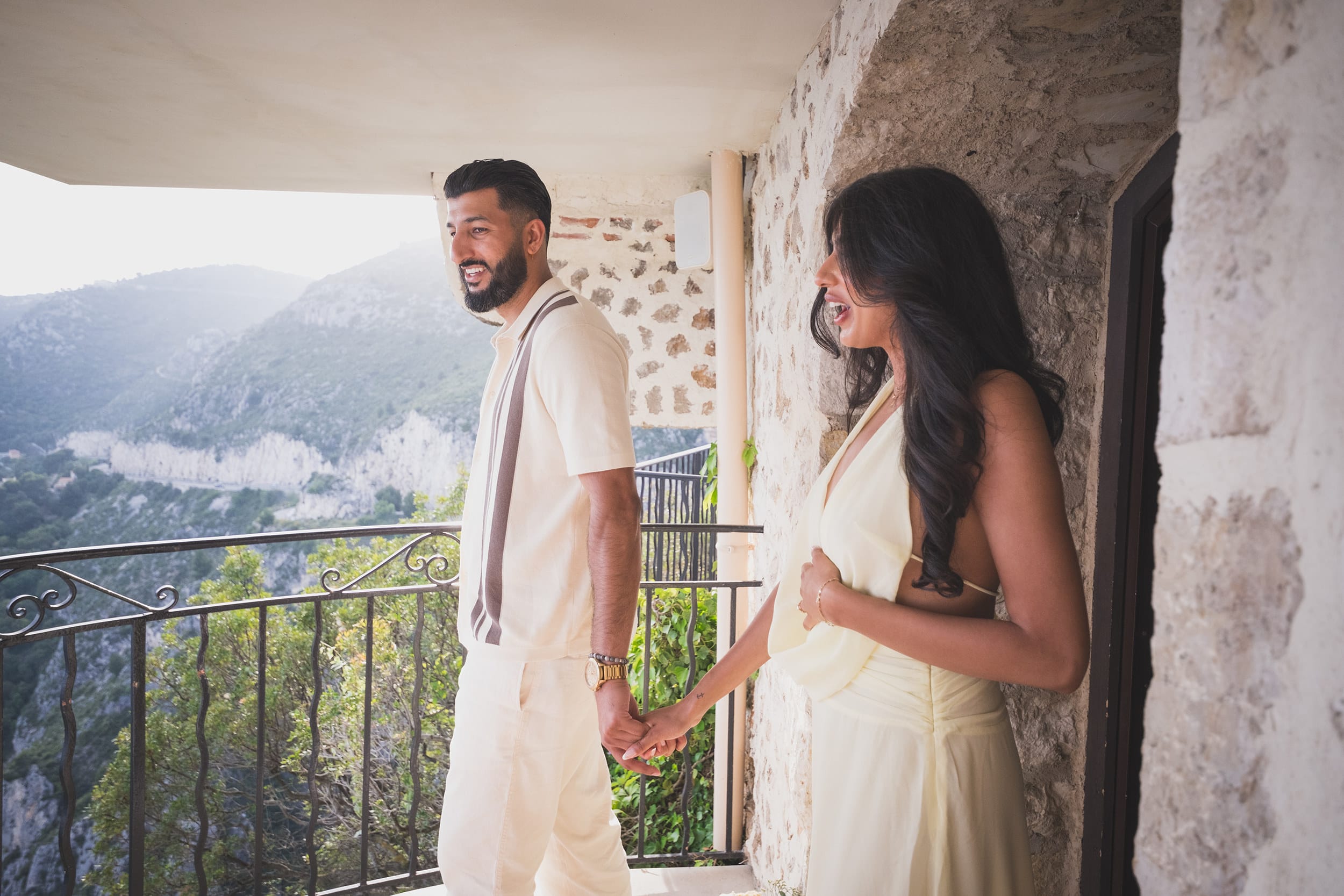 French Rivieria Indian couple proposal 25