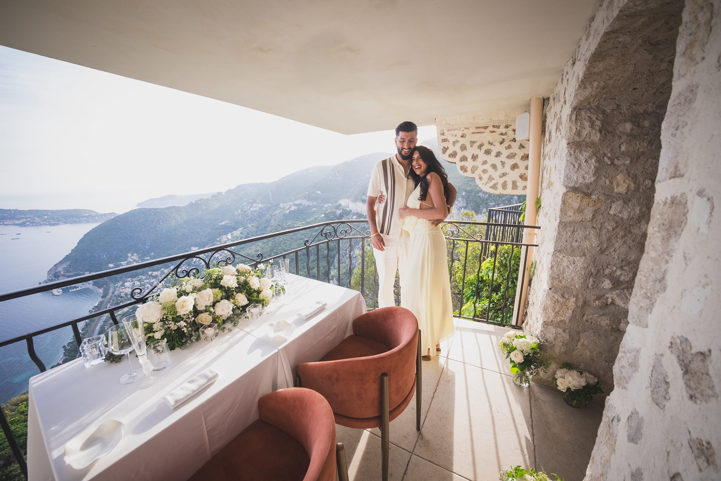 French Rivieria Indian couple proposal 26