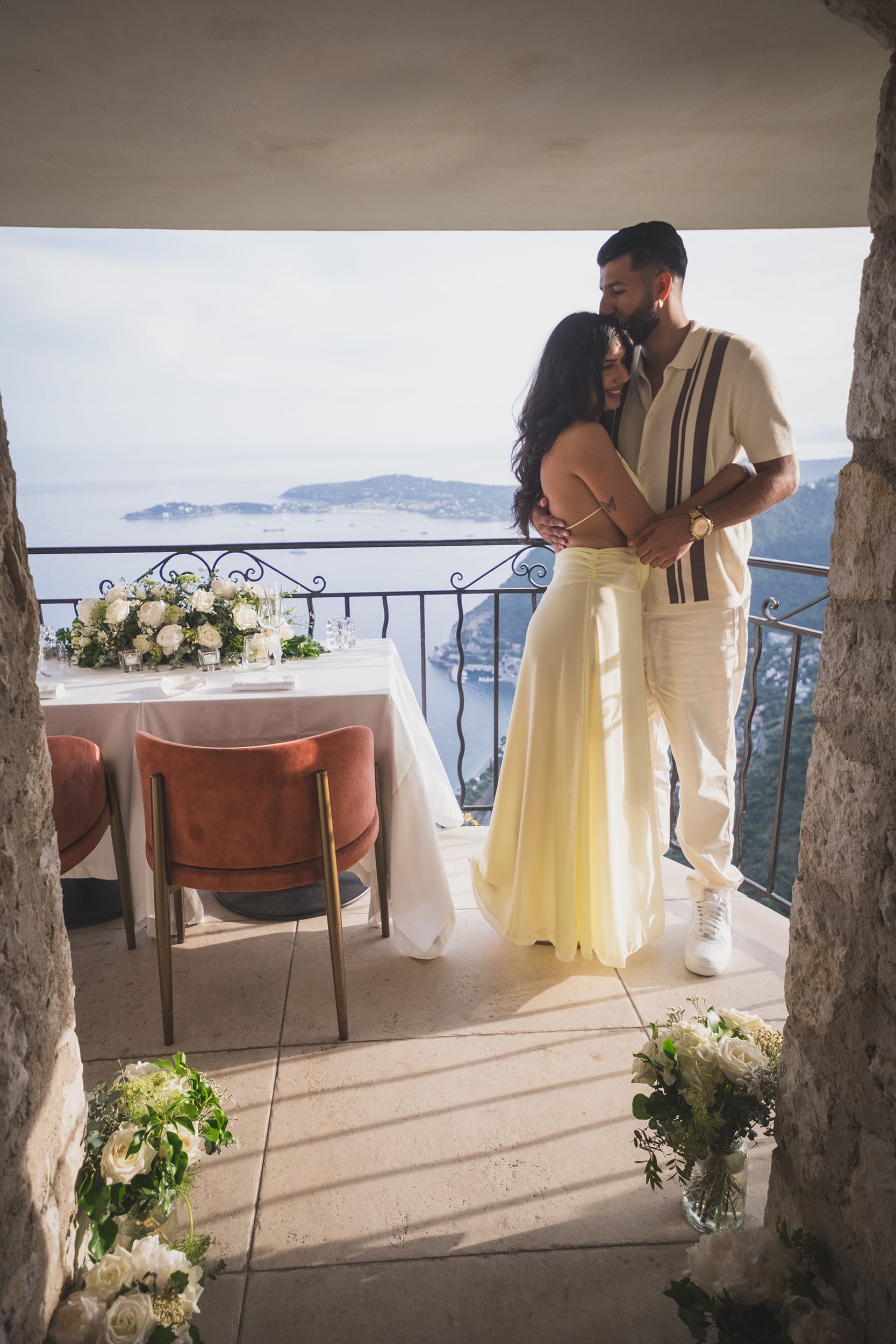 French Rivieria Indian couple proposal 28