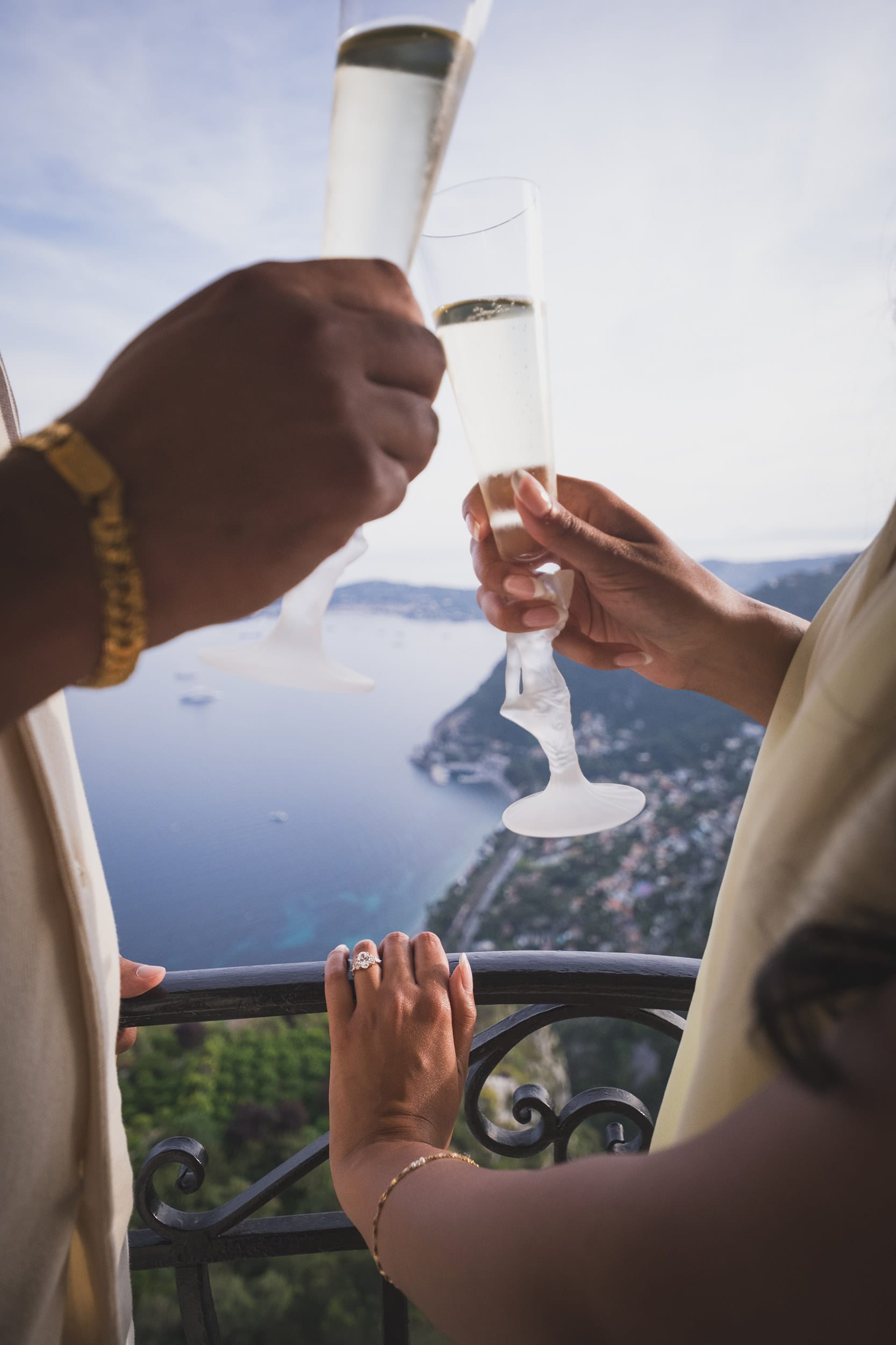 French Rivieria Indian couple proposal 29