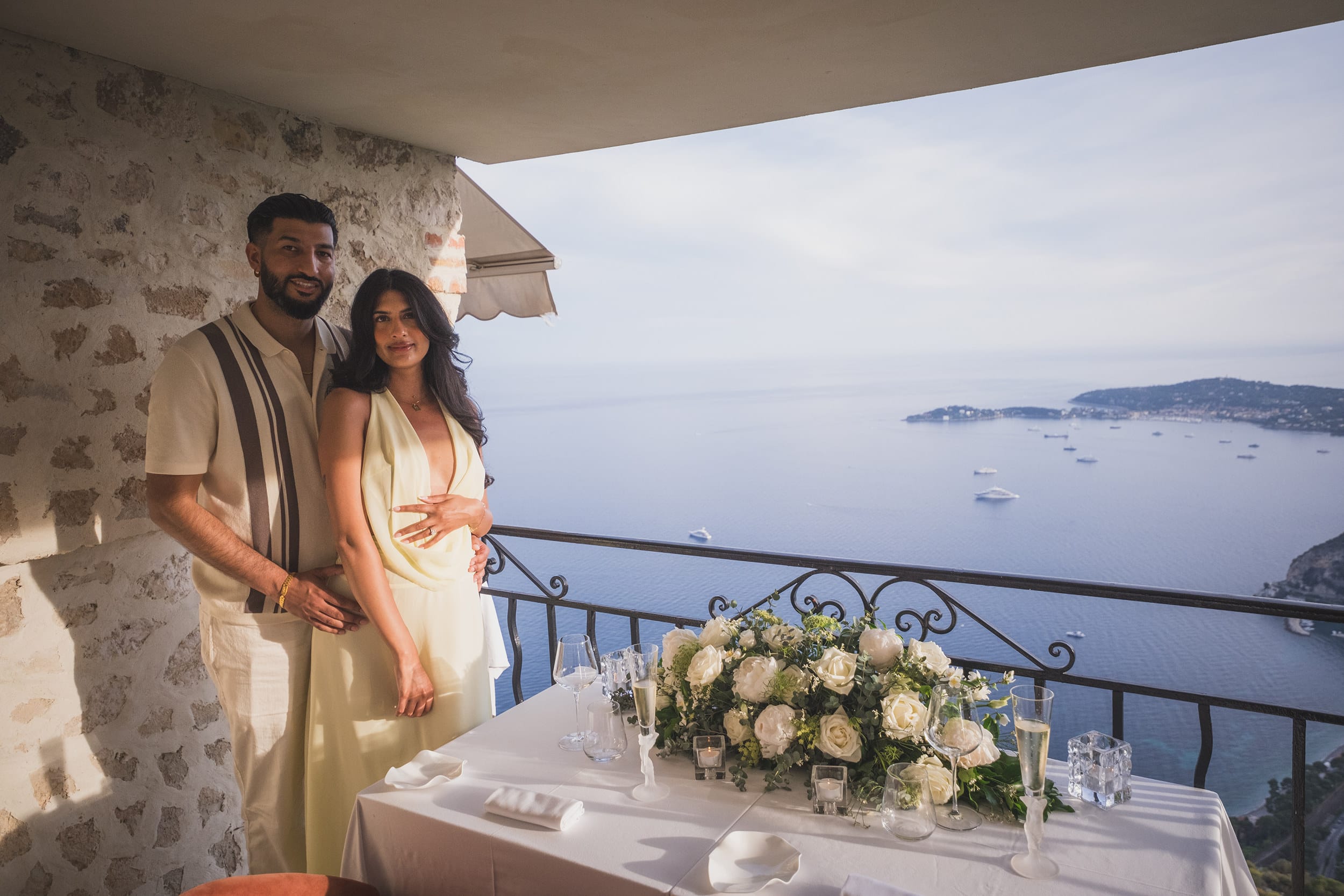 French Rivieria Indian couple proposal 30