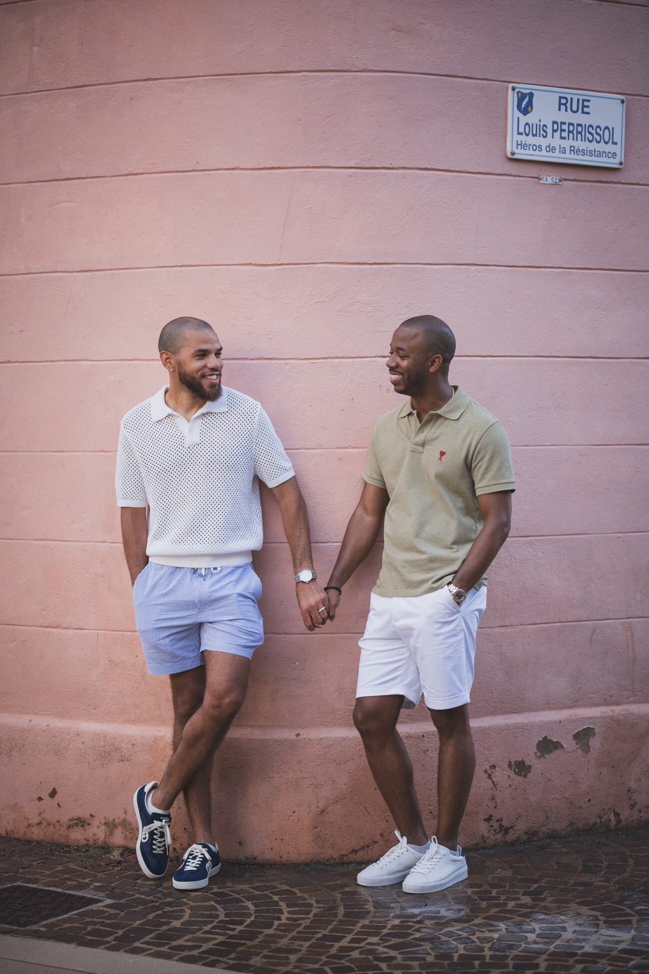Morning intimate French Riviera same-sex proposal strolling Le Suquet streets in Cannes
Proposal planning and photography Wildroses