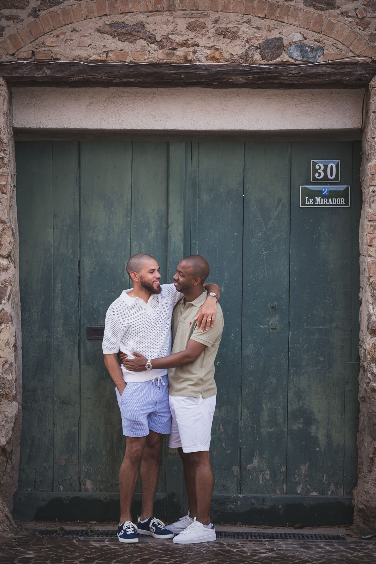 Morning intimate French Riviera same-sex proposal strolling Le Suquet streets in Cannes
Proposal planning and photography Wildroses