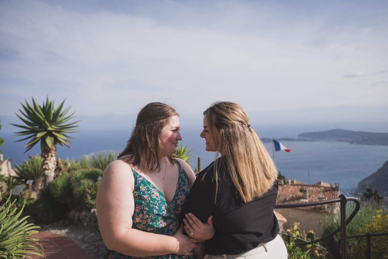 French Riviera Lesbian Proposal 1076