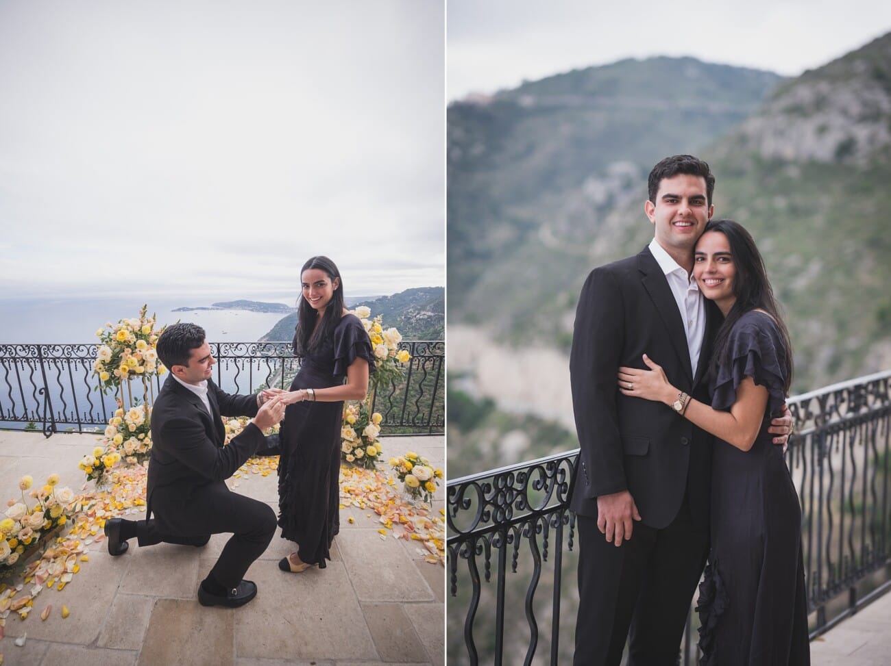 French Riviera surprise Proposal with family 1023