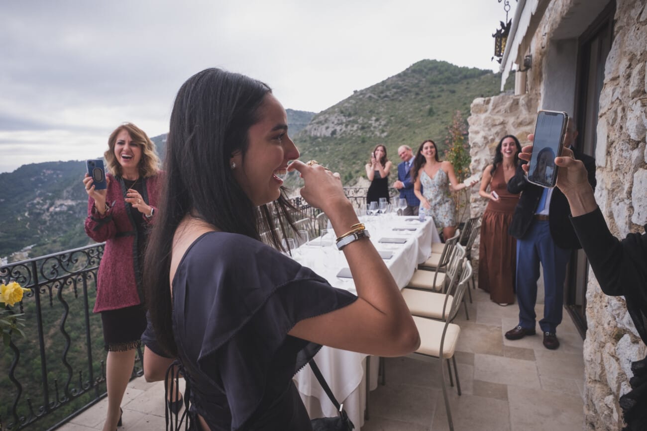 French Riviera surprise Proposal with family 1026