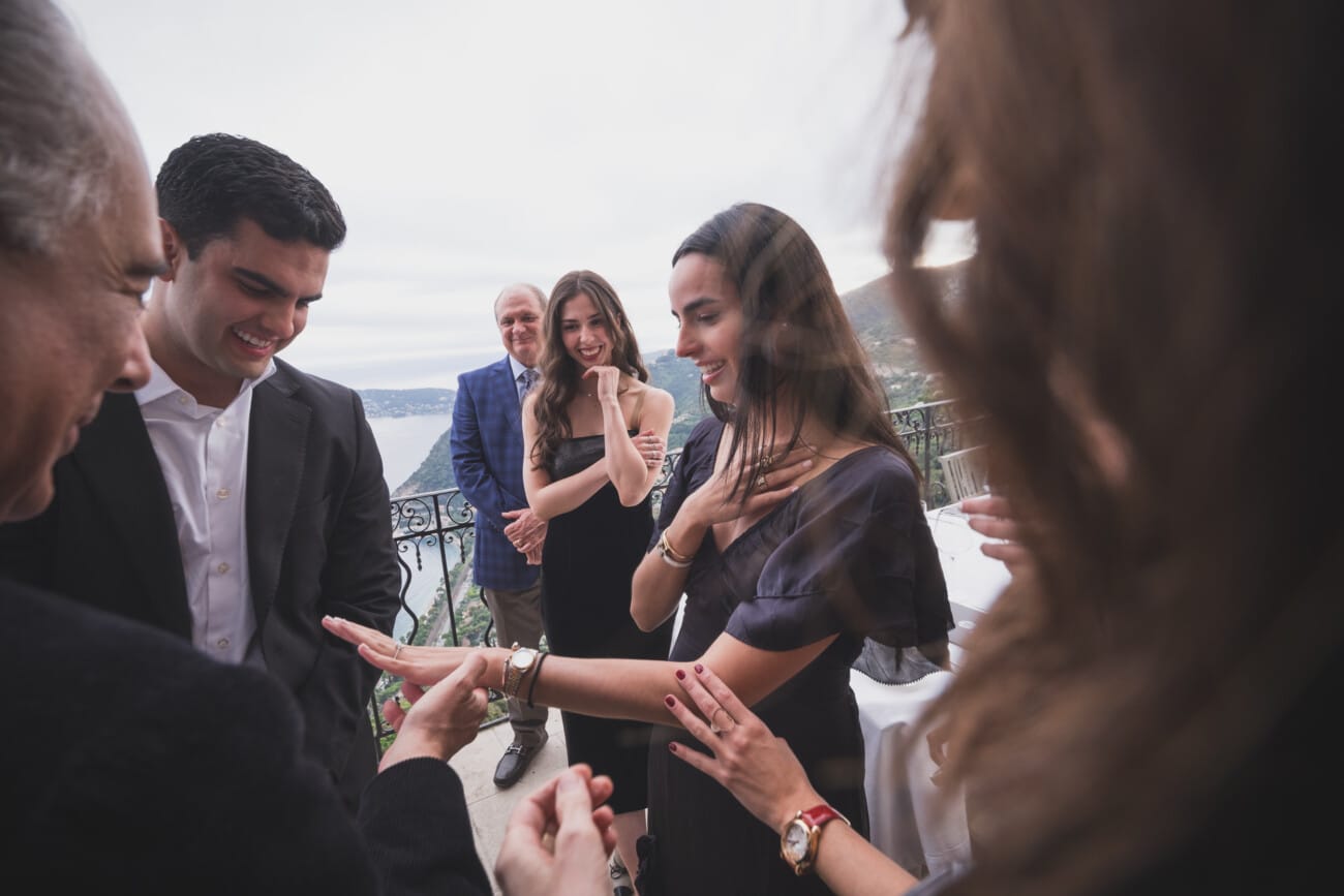 French Riviera surprise Proposal with family 1040