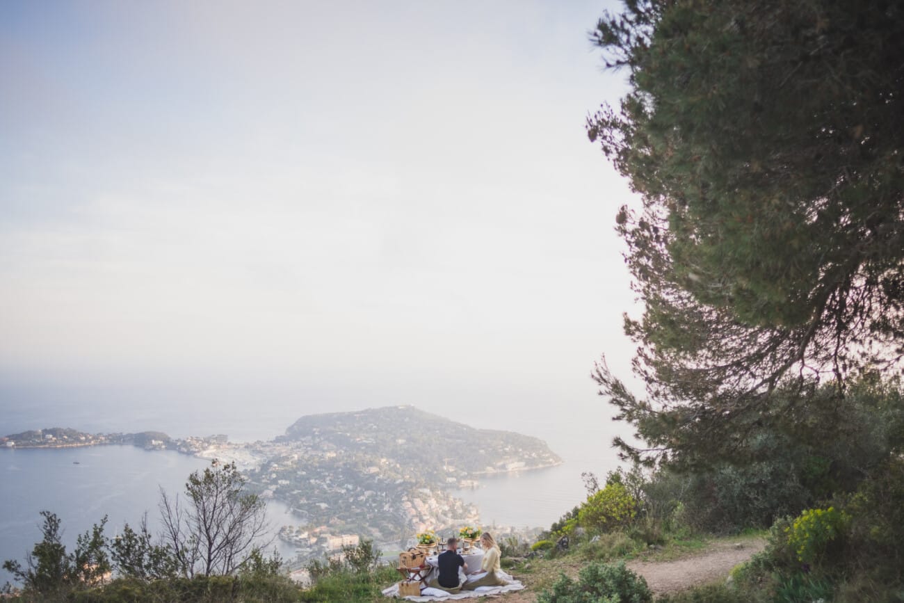 French Riviera Intimate proposal picnic 1106