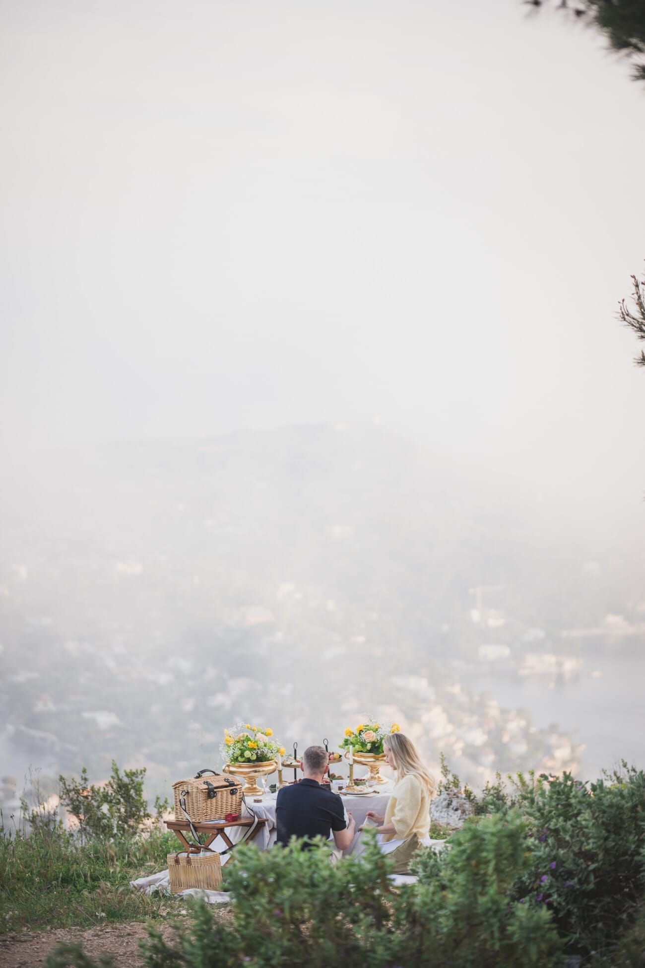 French Riviera Intimate proposal picnic 1111