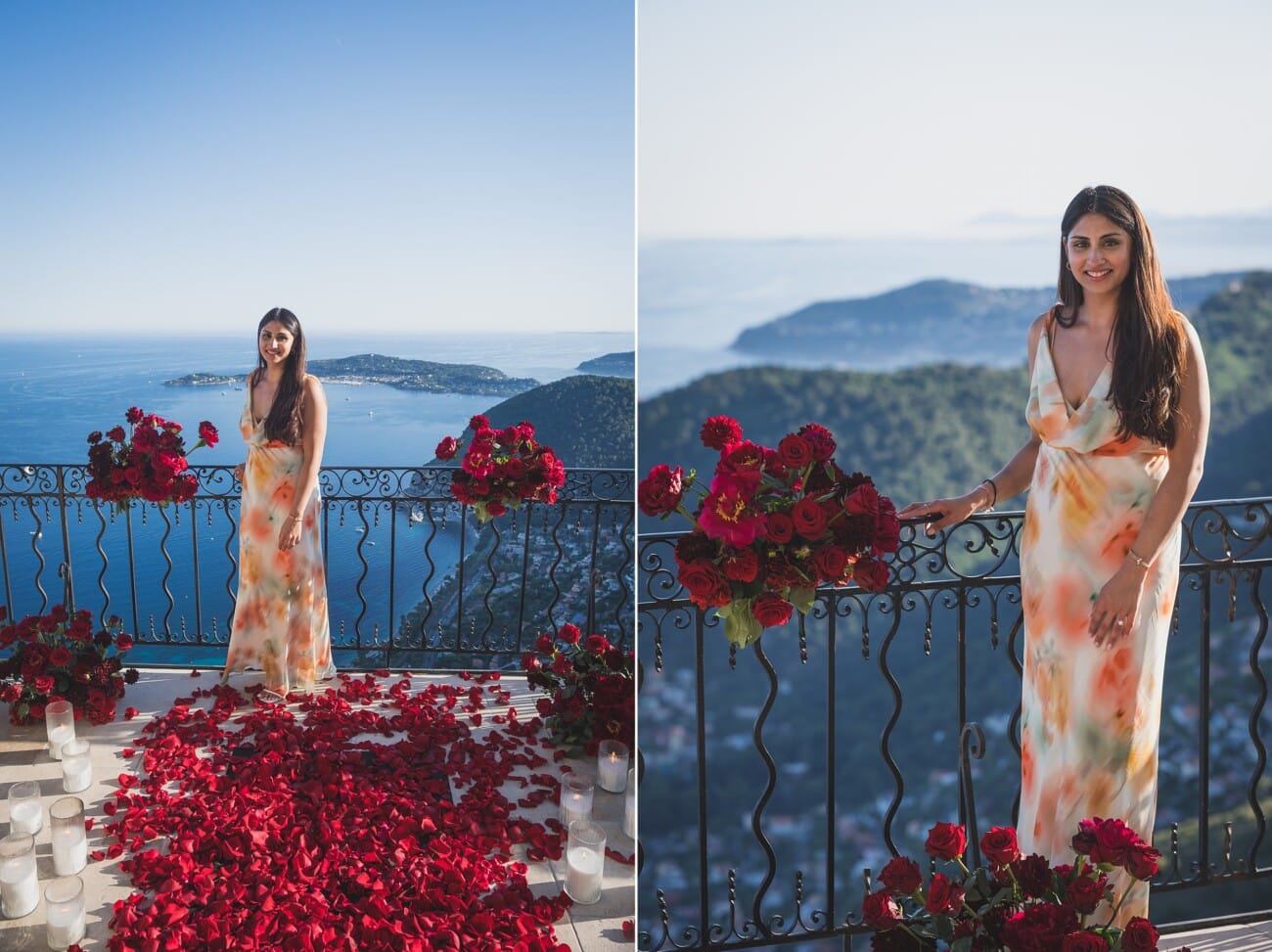 Flamboyant Château Eza Proposal Filled with Flowers, Friends & Sunset Magic 4 Chateau Eza Salon Royal Proposal 29