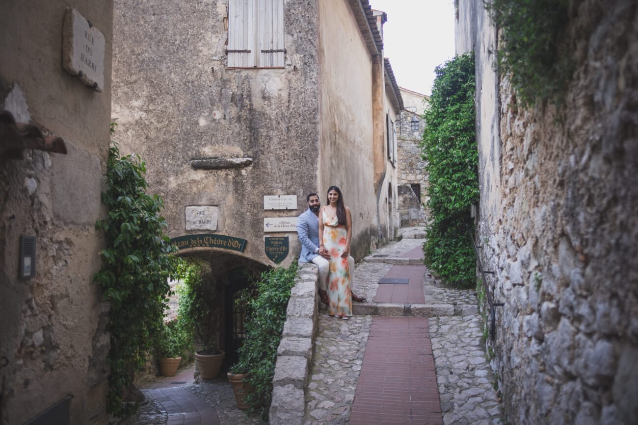 Flamboyant Château Eza Proposal Filled with Flowers, Friends & Sunset Magic 12 Chateau Eza Salon Royal Proposal 61